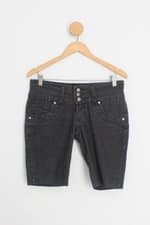 shorts jeans piacelli feminino cinza