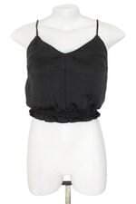 cropped kes feminino preto com franzido