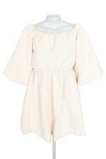 vestido curto Paula Raia feminino bege