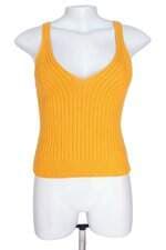 regata tricot feminina amarela