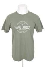 camiseta hang loose masculina verde com silk