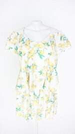 vestido H&m feminino estampado com babado e forro