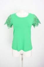 blusa del amo feminina verde com renda