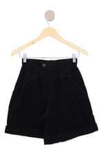 shorts cotelê berta feminino preto