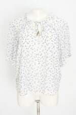 blusa a collection feminina branca floral com forro