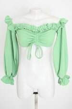 top feminino verde