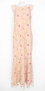 vestido lily daisy feminino bege com bordado e forro