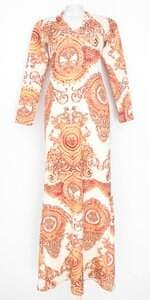 vestido charry feminino bege estampado com fenda