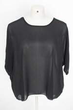 blusa feminina preta com transparência