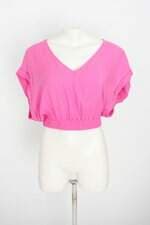 blusa esportiva colcci feminina rosa com franzido