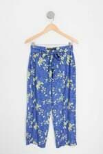 calça de tecido carlota costa feminina estampada com aplique e faixa na cintura