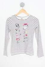 camiseta manga longa renner kids branca estampada com silk