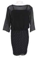 vestido catarina park feminino preto com forro e renda