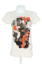 camiseta baby look Zara feminina cinza com silk