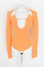 body zara feminino laranja