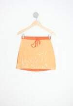 saia lezalez feminina laranja com paetê