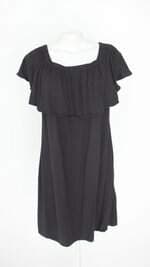 vestido sugar lips feminino preto com babado