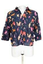 camisa viv' leroa feminina estampada 