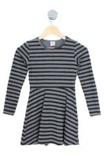vestido Renner kids cinza listrado