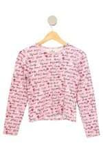 blusa Brandili kids rosa estampada