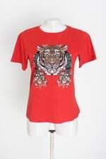 camiseta a&dd feminina vermelha com silk