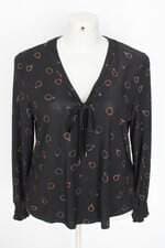 blusa a collection feminina estampada com franzido