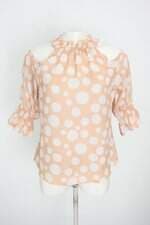 blusa feminina amarela estampada