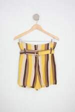 shorts feminino estampado com cinto