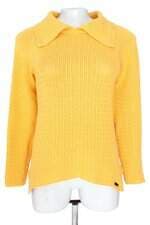 blusa de tricô maraschin feminina amarela com barra mullet