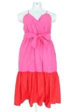 Vestido Midi C&A feminino bicolor  com faixa na cintura
