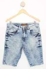 bermuda jeans tbt masculina azul