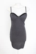 vestido My Place feminino cinza com bojo