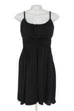 vestido H&M feminino preto com pregas