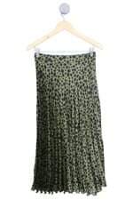 saia Zara feminina estampada com plissado