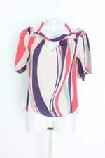 blusa shoulder feminina estampada com recortes