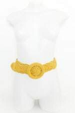 cinto zara feminino amarelo