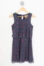 vestido Hering kids estampado com forro e plissado