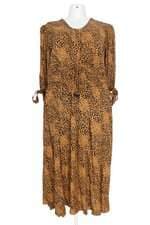 vestido Ashua feminino em animal print com franzido