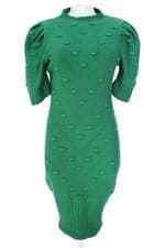 vestido de tricô feminino verde