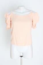 blusa authoria feminina rosa com recortes