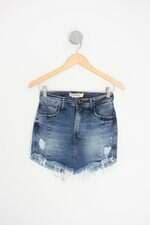 shorts saia clement jeans feminino azul