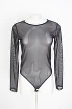 body forever 21 feminino preto com transparência