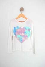 blusa gap kids branca com silk