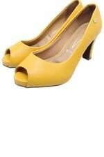 peep toe Vizzano feminino amarelo