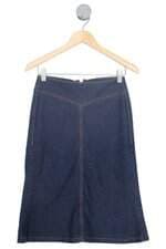 saia jeans feminina azul