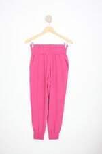 calça de tecido inffinity store feminina rosa com cós com elástico