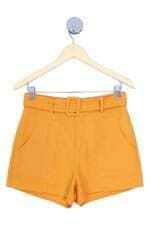 shorts lucy in the sky feminino amarelo com cinto