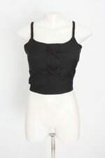 cropped ms fashion feminino preto com bojo