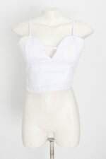 cropped ms fashion feminino branco com bojo