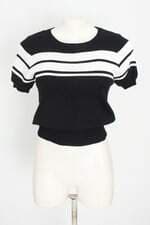 blusa chic park feminina bicolor com recortes